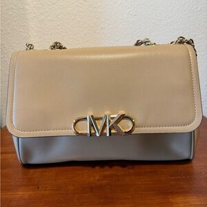 Michael Kors Beige and Gray Shoulder Bag